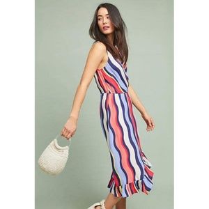 Anthropologie Plenty Daphne Wrap Dress Ruffles